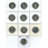 Image 2 : 10 Canadian 50 cent nickel coins - assorted