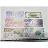 Image 5 : 6 Faux Canadian and US bills