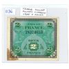 Image 1 : France. Allied Military Currency. 1944 2 Francs. EF with stain.