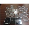Image 2 : Lot of 25 hard plastic holders for Canadian coins, mostly silver dollars.