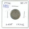 Image 1 : 1936 Canadian Silver 10 Cents. The last issue of King George V. VG-10.