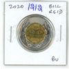 Image 1 : 2020 Bill Reid $2 Toonie. Famous Canadian artist. BU from an original Royal Canadian Mint roll.