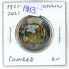 Image 1 : 1921 – 2021 Colourized Insulin $2 Toonie. 100th Anniversary of the discovery of insulin by 