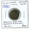 Image 1 : Ancient Rome. Emperor Gallienus. 267-268 AD. Bronze Antoninianus. Emperor facing right. Rev: APOLLIN