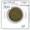 Image 1 : Great Britain. 1790 Imitation British Token. EF.