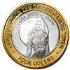 Image 2 : .999 Fine Silver Four Queens Casino Las Vegas $10 Limited Edition Gaming Token