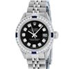 Image 2 : Rolex Ladies Stainless Steel Sapphire and Diamond Datejust Wristwatch