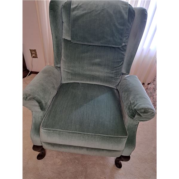 Green Upholstered Reclining Chair