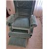 Image 3 : Green Upholstered Reclining Chair