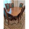 Image 1 : Wooden Dining Table with 6 Chairs & 2 Leaves