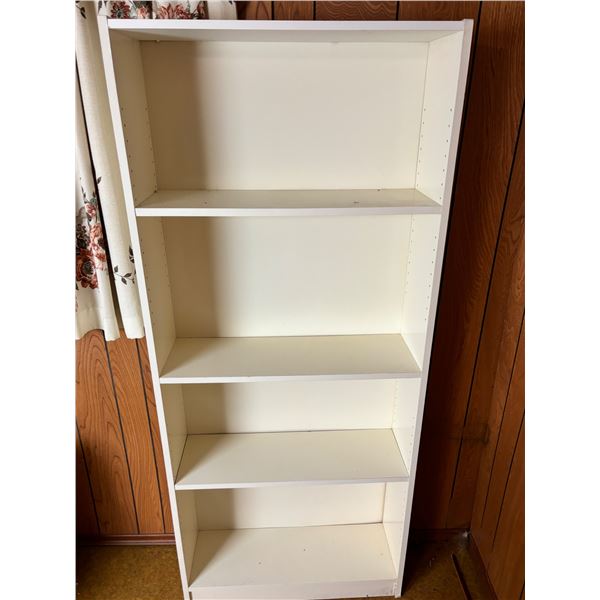 White bookshelf
