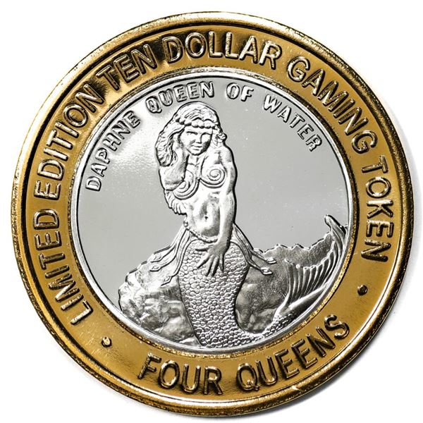 .999 Silver Four Queens Casino Hotel Las Vegas $10 Limited Edition Gaming Token
