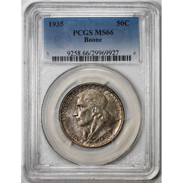 1935 Daniel Boone Commemorative Half Dollar Coin PCGS MS66 Great Color