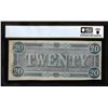 Image 2 : 1864 $20 Confederate States of America Note T-67 PCGS About Unc 55 CSA Treasury Stamp