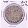 1862 ZsVL Mexico 4 Reales Silver Coin