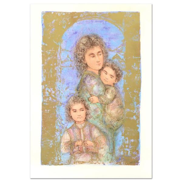 Edna Hibel (1917-2014) "Catherine and Children" Limited Edition Lithograph on Paper