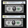 Image 1 : (2) Cons. 1934A $20 Federal Reserve Notes PCGS Uncirculated 64/65PPQ Plate Change