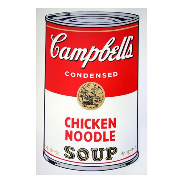 Andy Warhol "Soup Can 1145 (Chicken Noodle)" Print Serigraph On Paper