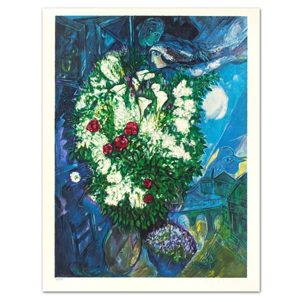 Chagall (1887-1985) "Bouquet Aux Amoureux Volants" Limited Edition Lithograph