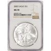Image 1 : 2002 $1 American Silver Eagle Coin NGC MS70