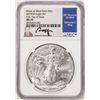 Image 1 : 2019(W) $1 American Silver Eagle Coin NGC MS70 FDOI Moy Signature West Point Mint