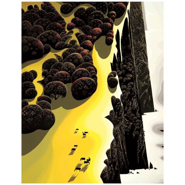 Eyvind Earle (1916-2000) "Horses By The Sea" Limited Edition Serigraph On Paper