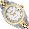 Image 1 : Rolex Ladies Two Tone White Roman Datejust Wristwatch With Rolex Box