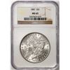Image 1 : 1887 $1 Morgan Silver Dollar Coin NGC MS65