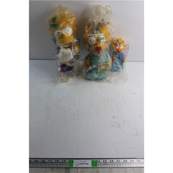 The Simpsons (2) Maggie and (1) Lisa Dolls - Sealed
