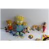 Image 2 : (9) The Simpsons Assorted Figures, Lots of Collectibles Cards, Watch and Misc.