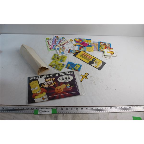 The Simpsons Assorted Stickers and Playing Cards