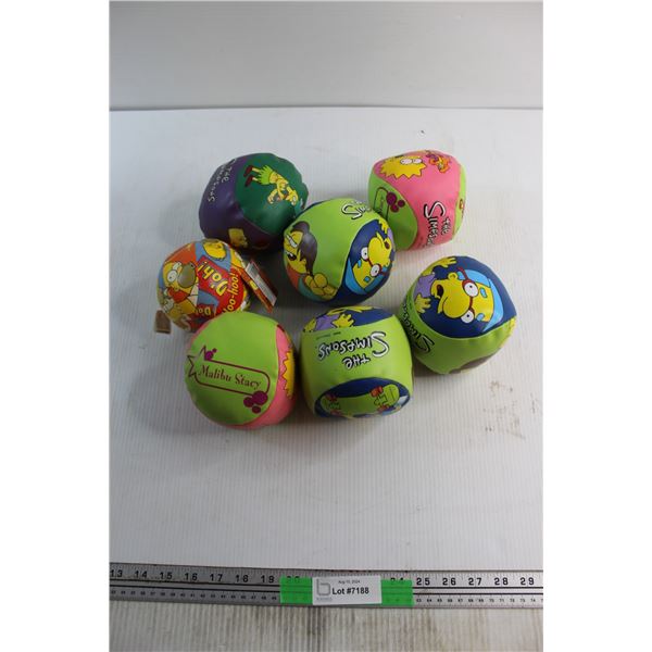 (7) The Simpsons Soft Plush Balls