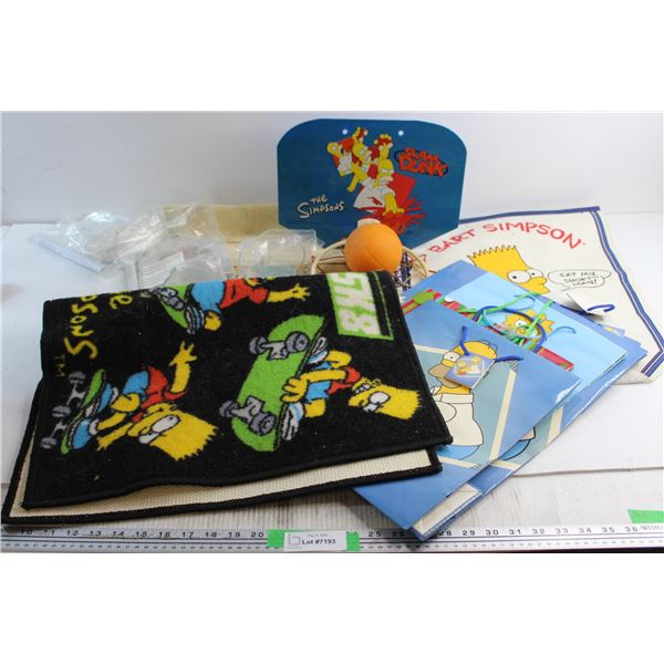 The Simpsons Slam Dunk Game, Floor Mat, Assorted Bags and Misc.