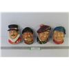 Image 1 : (4) Chalkware Busts (Made in England)