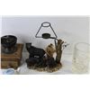 Image 2 : Ornament Bear Family Tea Light Holder - Coffee Grinder (broken) - A&W Glass Mug - Ceramic Tea Pot & 