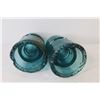 Image 5 : (2) Blue HemmingRay Glass Insulators (have chips) - Player's Cigarette Tin