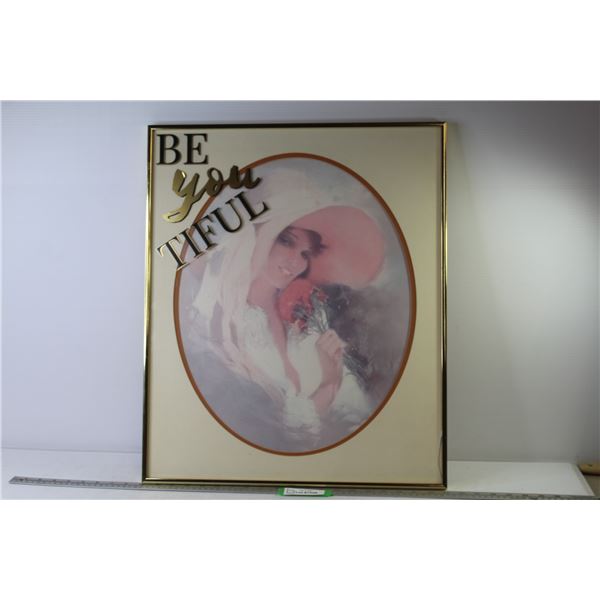 Be You Tiful - Framed Water Color Print (24" x 20")
