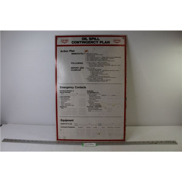 CO-OP Metal Oil Sign (15 3/4" x 23 3/4")