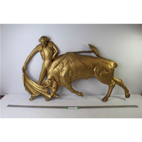 Plastic Matador & Bull Wall Hanger