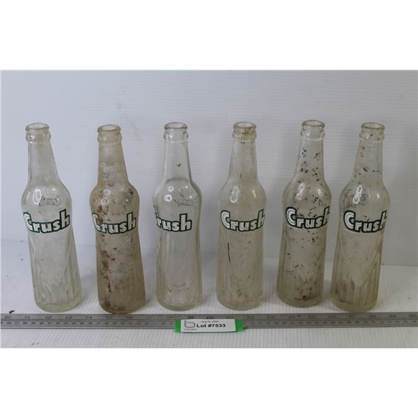 (6) Vintage Crush Pop Bottles