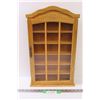 Image 1 : Wooden Wall Display Cabinet w/Glass Door - 20" x 11" x 3"