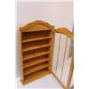 Image 4 : Wooden Wall Display Cabinet w/Glass Door - 20" x 11" x 3"