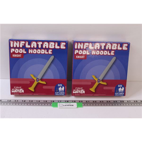 (2) Evolve Inflatable Knight Sword Float - Appears New