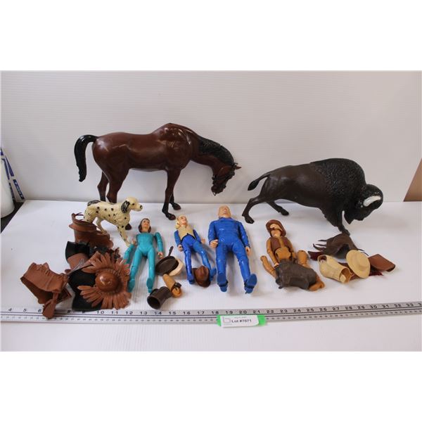 Vintage Johnny Marx Western Toys - Some Wear, as is