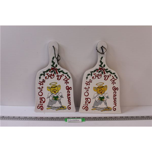(2) Christmas Joy Bell Wall Decor - 14" x 8"