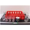 Image 1 : Coca Cola Plastic Glasses Tray, (4) Minhas Glasses, Tony Tomas Glass, Golf Bag Mug, Misc.