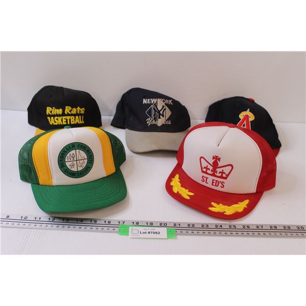 (5) Vintage Baseball Hats