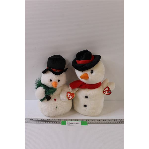 (2) TY Beanie Babies: Snowman Set