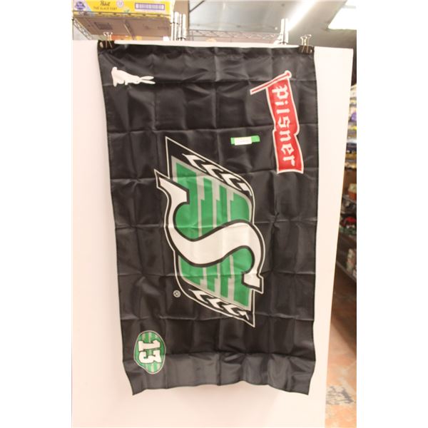 Pilsner Saskatchewan Rough Riders Flag - 3Ft x 5Ft