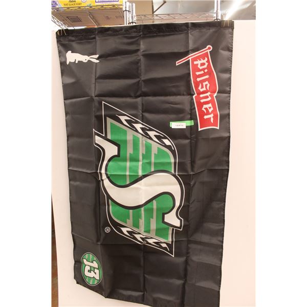 Pilsner Saskatchewan Rough Riders Flag - 3Ft x 5Ft
